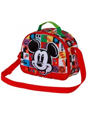 Disney Mickey Mouse Mood Bolsa Portamerienda 3D, Multicolor