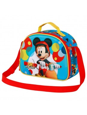 Disney Mickey Mouse Scooter Bolsa Portamerienda 3D, Azul