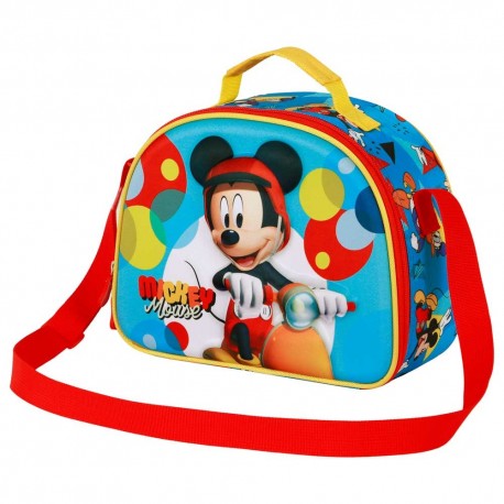 Disney Mickey Mouse Scooter Bolsa Portamerienda 3D, Azul