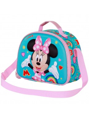 Disney Minnie Mouse Greet Bolsa Portamerienda 3D, Turquesa