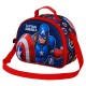Marvel Capitán América Patriot Bolsa Portamerienda 3D, Multicolor