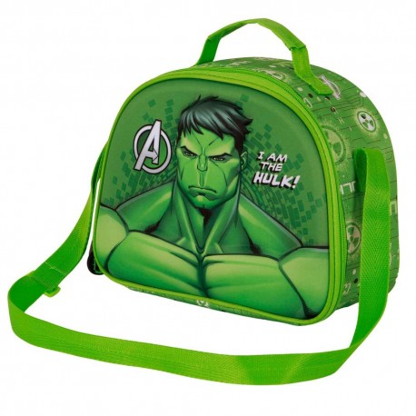 Marvel Hulk Rage Bolsa Portamerienda 3D, Verde