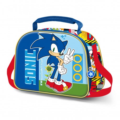 Sonic The Hedgehog - SEGA Unstoppable Bolsa Portamerienda 3D, Azul