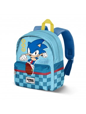 Sonic The Hedgehog - SEGA Faster Mochila Preescolar Joy, Azul