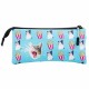 Oh My Pop Angry Cat Estuche Portatodo Triple HS, Turquesa