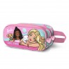 Barbie Pets Estuche Portatodo 3D Doble, Rosa