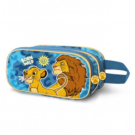 Disney El Rey León Wild Estuche Portatodo 3D Doble, Azul