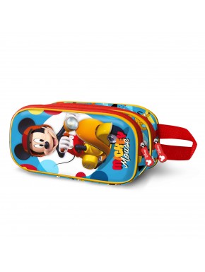 Disney Mickey Mouse Scooter Estuche Portatodo 3D Doble, Azul