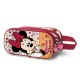Trousse Doubles 3D Minnie Mouse Fleuri, Rouge