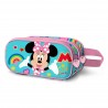 Disney Minnie Mouse Greet 3D Double Pencil Case, Turquoise