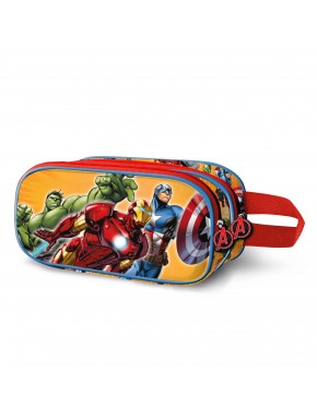 Marvel Los Vengadores Attack Estuche Portatodo 3D Doble, Rojo