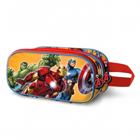 Marvel Los Vengadores Attack Estuche Portatodo 3D Doble, Rojo