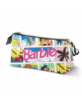 Barbie Comic Estuche Portatodo Triple, Multicolor