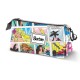 Barbie Comic Estuche Portatodo Triple, Multicolor