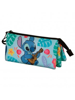 Disney Lilo y Stitch Guitar Estuche Portatodo Triple, Verde