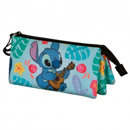 Disney Lilo y Stitch Guitar Estuche Portatodo Triple, Verde