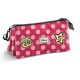 Disney Minnie Mouse Class Estuche Portatodo Triple, Rosa