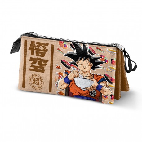 Dragon Ball (Bola de Dragón) Goku Foodie Estuche Portatodo Triple, Marrón