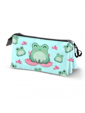 Oh My Pop Froggy Estuche Portatodo Triple, Turquesa
