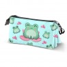 Oh My Pop Froggy Estuche Portatodo Triple, Turquesa