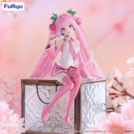 Hatsune Miku Estatua PVC Noodle Stopper Sakura Miku 2024 Pearl Color 15 cm