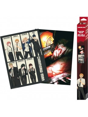 Chainsaw Man Set 2 Posters Chibi 52X38 Devil Hunters