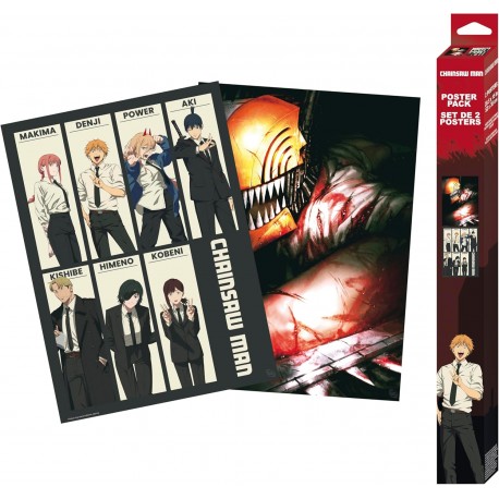 Chainsaw Man Set 2 Posters Chibi 52X38 Devil Hunters
