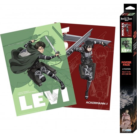 Attack On Titan Set 2 Posters Chibi 52X38 Set 1