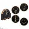 Conjunto de 4 Porta-copos - Feitiços de Harry Potter