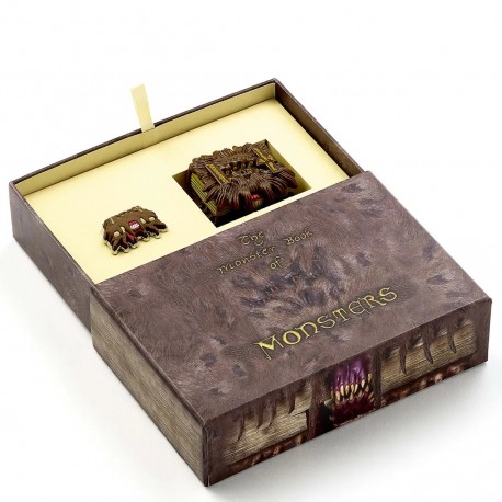 Caja de regalo de llavero y pin de libro de monstruos