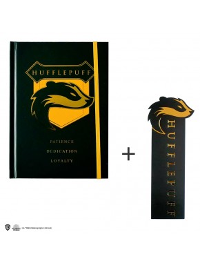 Libreta tapa dura y marcapáginas - Hufflepuff blasón