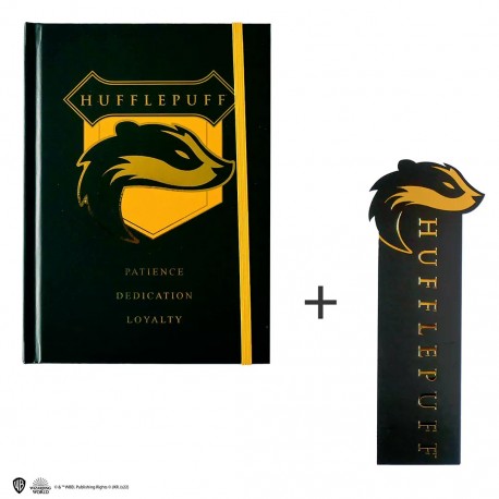 Libreta tapa dura y marcapáginas - Hufflepuff blasón