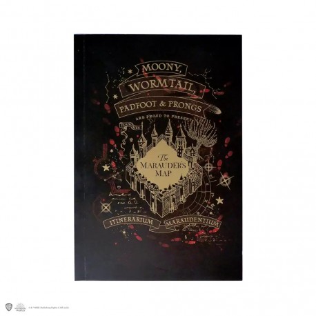 Libreta tapa blanda - Mapa del Merodeador versión oro
