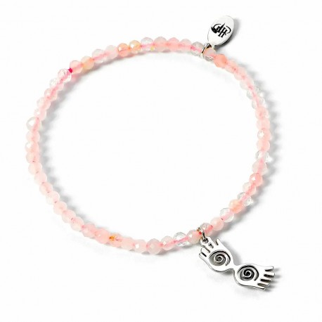 Pulsera Charm de gafas de Luna con perlas rosas - Harry Potter