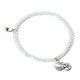 Pulsera Charm de snitch dorada con perlas blancas - Harry Potter