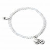 Golden Snitch Charm Bracelet with White Pearls - Harry Potter