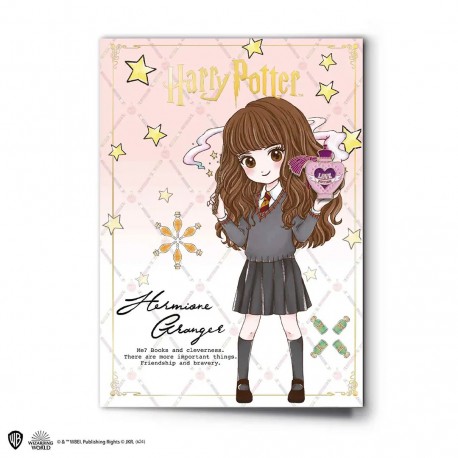 Tarjeta de felicitación Hermione con Pin - Harry Potter