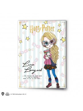 Tarjeta de felicitación Luna Lovegood con Pin - Harry Potter