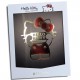 Póster de coleccionista - Letrero dorado y rojo - Hello Kitty