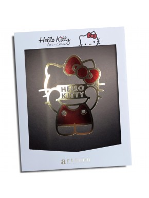 Póster de coleccionista - Letrero dorado y rojo - Hello Kitty