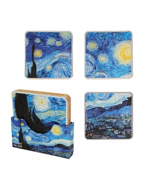 Set de 4 posavaso - La Noche Estrellada - Vincent Van Gogh