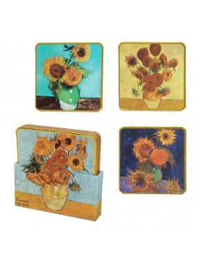 Set de 4 posavaso - Los Girasoles - Vincent Van Gogh