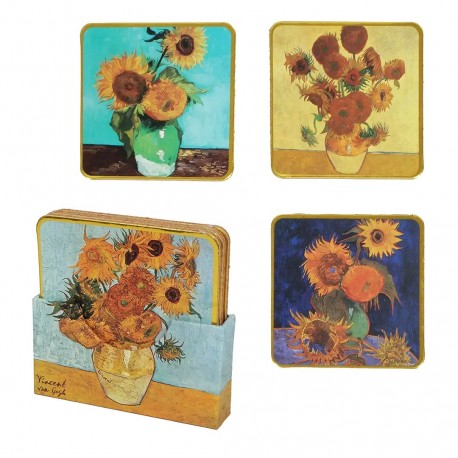 Set de 4 posavaso - Los Girasoles - Vincent Van Gogh