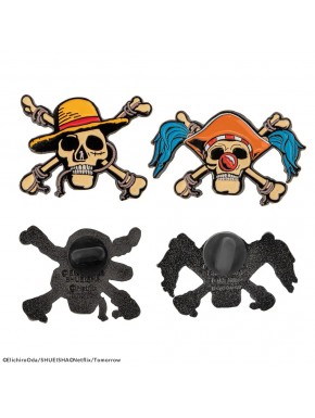 Set de 2 pins Luffy y Baggy - One Piece