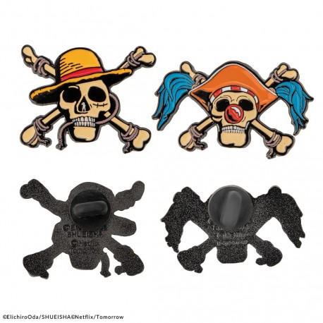 Set de 2 pins Luffy y Baggy - One Piece