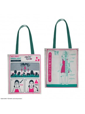 Tote Bag Young-hee Blue Print - Squid Game