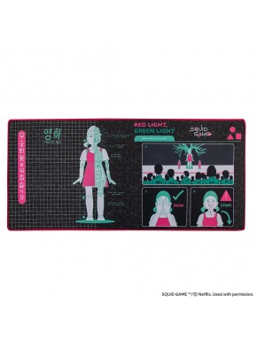 Alfombrilla de escritorio Young-Hee Blue Print - Squid Game
