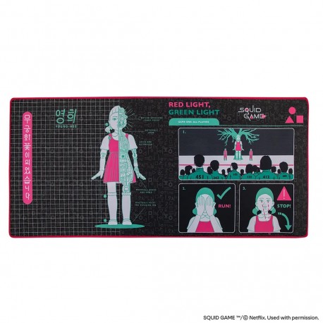 Alfombrilla de escritorio Young-Hee Blue Print - Squid Game