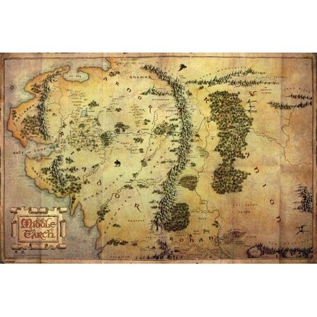 Poster Mapa de la Tierra Media Grande