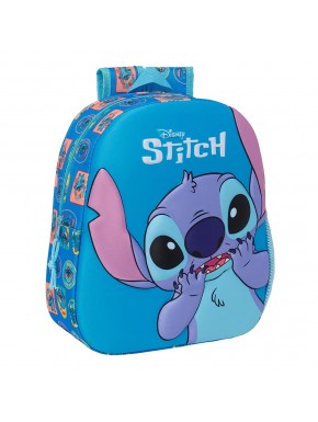 Mochila 3D - 33 x 27 x 10 cm - Stitch - Disney